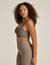 brown square neck bra top.